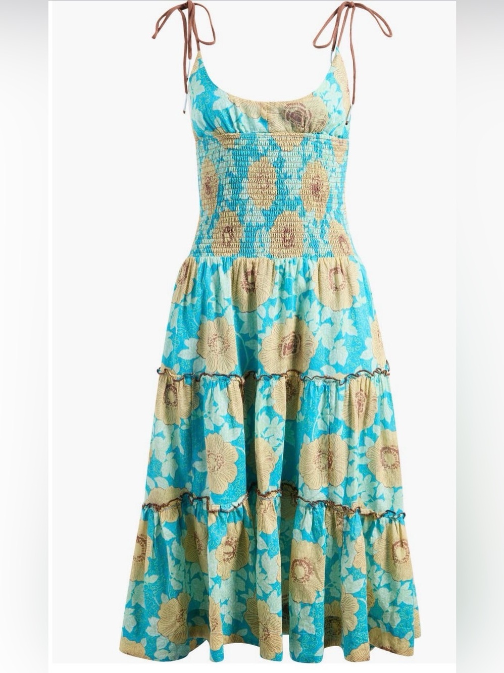 Free people Adriel Tie Strap Tiered Midi Dress
NWT Size M - Picture 2 of 8